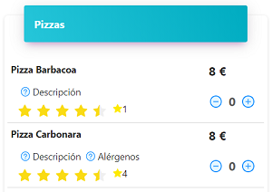 Carta Digital para Hostelería